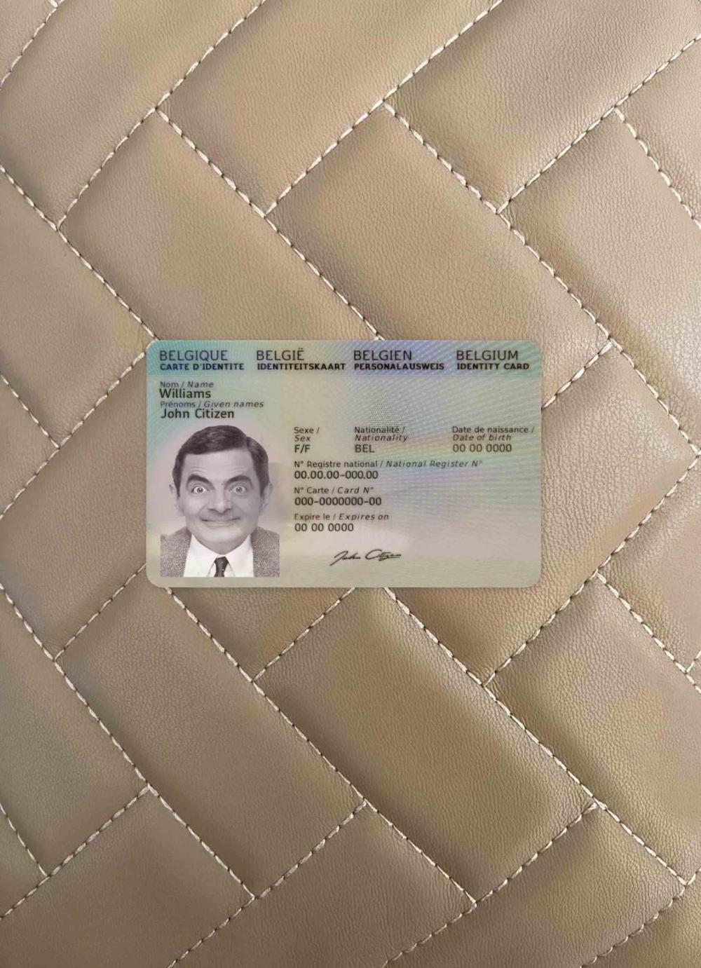 Realistic Belgium ID 2020 present photolook real example